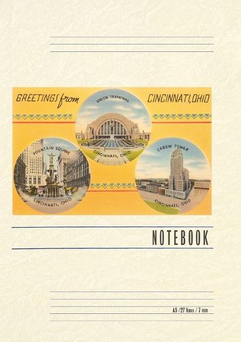 Cover image for Vintage Lined Notebook Greetings from Cincinnati