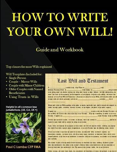 Cover image for HOW TO WRITE YOUR OWN WILL! Guide and Workbook