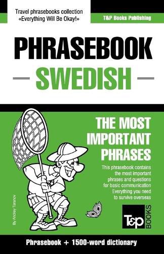 Cover image for English-Swedish phrasebook and 1500-word dictionary