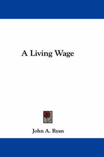 Cover image for A Living Wage