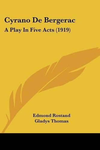 Cover image for Cyrano de Bergerac: A Play in Five Acts (1919)