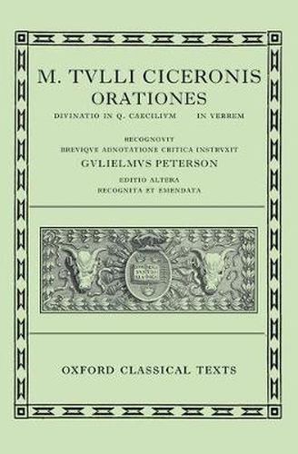 Cover image for Cicero Orationes