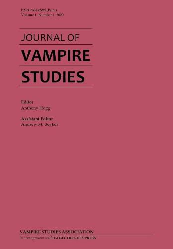 Cover image for Journal of Vampire Studies: Vol. 1, No. 1 (2020)