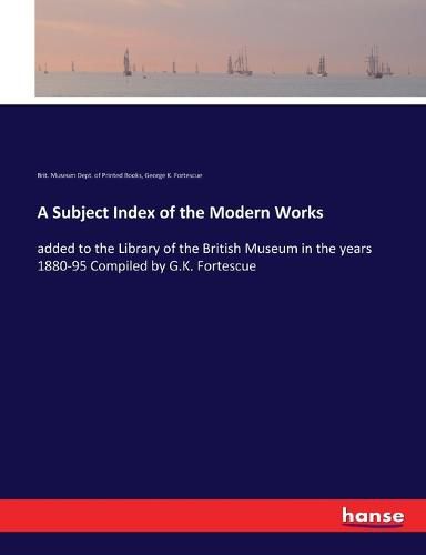 Cover image for A Subject Index of the Modern Works
