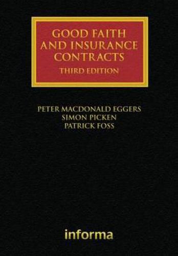 Cover image for Good Faith and Insurance Contracts