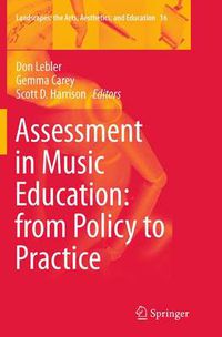 Cover image for Assessment in Music Education: from Policy to Practice