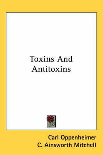 Cover image for Toxins and Antitoxins