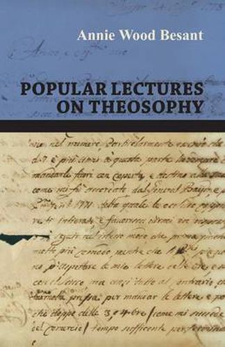 Cover image for Popular Lectures on Theosophy