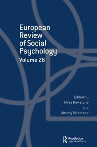 Cover image for European Review of Social Psychology: Volume 26