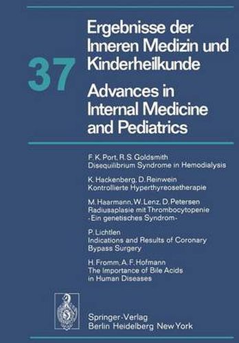 Ergebnisse der Inneren Medizin und Kinderheilkunde / Advances in Internal Medicine and Pediatrics