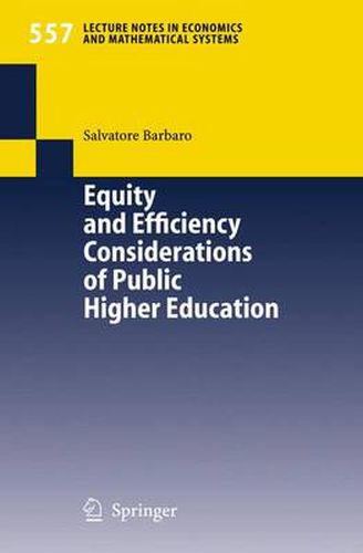 Cover image for Equity and Efficiency Considerations of Public Higher Education