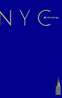 Cover image for NYC Chrysler building bright blue classic grid page notepad $ir Michael Limited edition