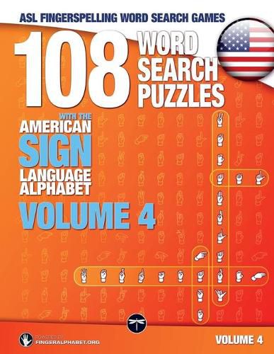 Cover image for 108 Word Search Puzzles with the American Sign Language Alphabet: Volume 04