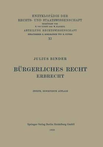 Cover image for Burgerliches Recht: Erbrecht