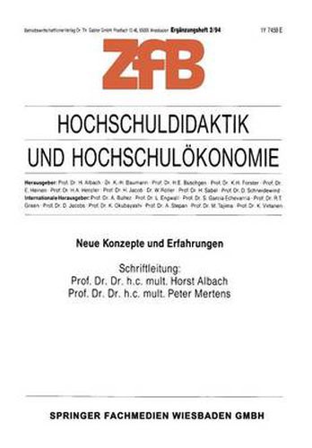 Hochschuldidaktik Und Hochschuloekonomie: Neue Konzepte Und Erfahrungen