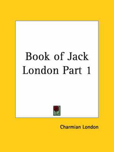 Cover image for Book of Jack London Vol. 1 (1921)