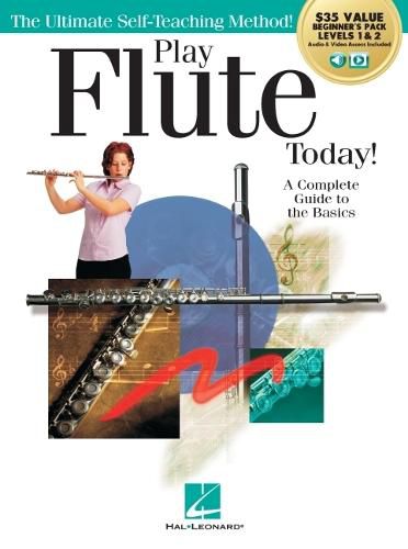 Cover image for Play Flute Today! Beginner's Pack: Level 1 & 2 Method Book with Audio & Video Access
