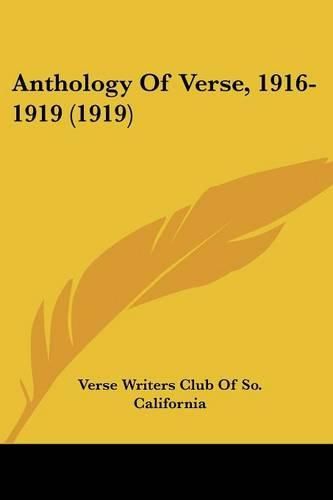 Cover image for Anthology of Verse, 1916-1919 (1919)
