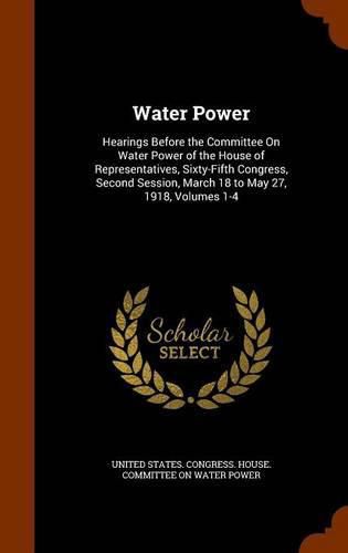 Cover image for Water Power: Hearings Before the Committee on Water Power of the House of Representatives, Sixty-Fifth Congress, Second Session, March 18 to May 27, 1918, Volumes 1-4