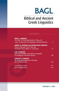 Cover image for Biblical and Ancient Greek Linguistics, Volume 3