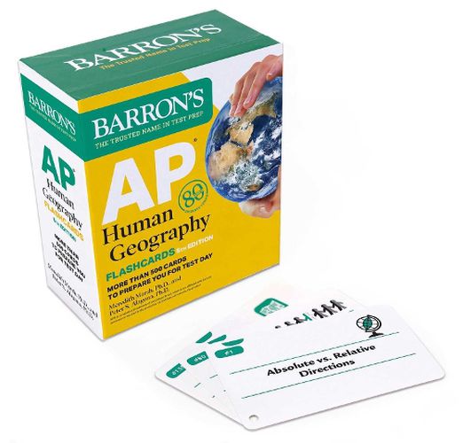 Cover image for AP Human Geography Flashcards, Fifth Edition: Up-to-Date Review + Sorting Ring for Custom Study