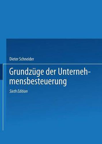 Cover image for Grundzuge der Unternehmensbesteuerung