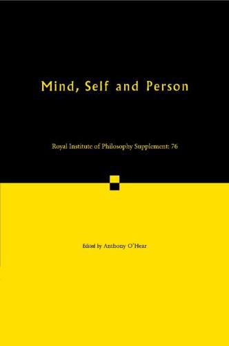 Cover image for Mind, Self and Person