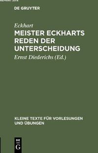 Cover image for Meister Eckharts Reden der Unterscheidung