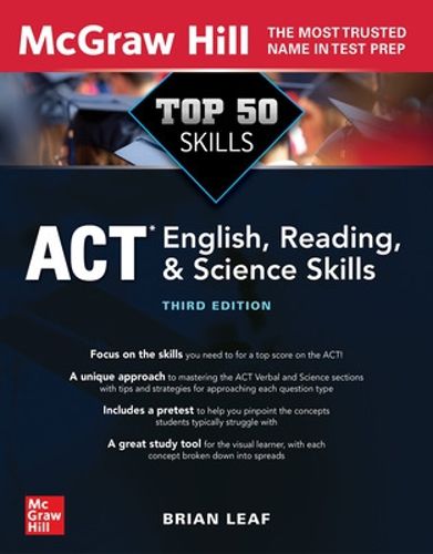 Cover image for Top 50 ACT English, Reading, and Science Skills, Third Edition