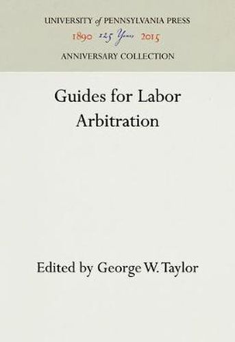 Cover image for Guides for Labor Arbitration