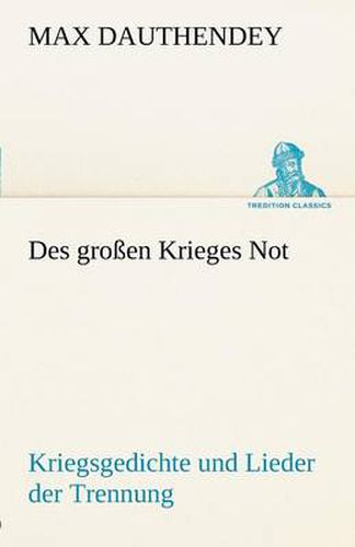 Cover image for Des Grossen Krieges Not