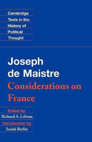 Maistre: Considerations on France