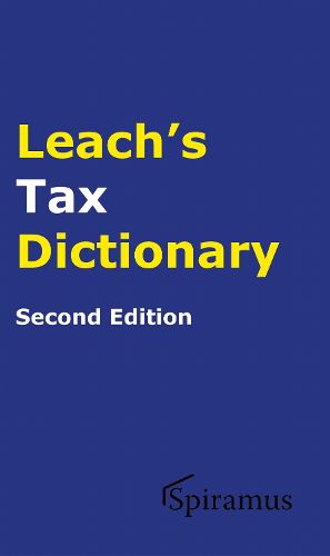 Cover image for Leach's Tax Dictionary