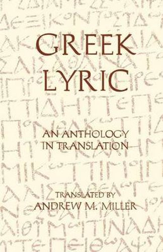 Cover image for Greek Lyric: An Anthology in Translation