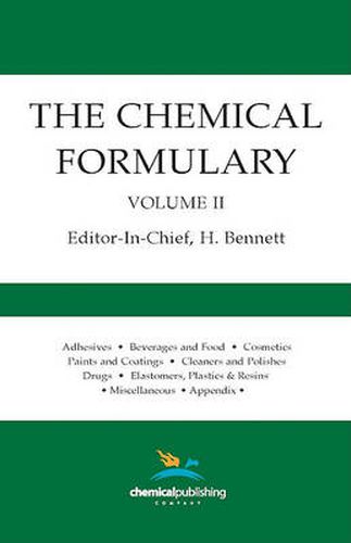 Cover image for The Chemical Formulary, Volume 2: Volume 2