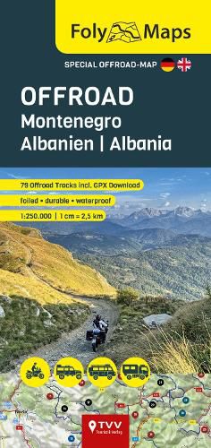 Cover image for FolyMaps OFFROAD Montenegro and Albania 1:250 000