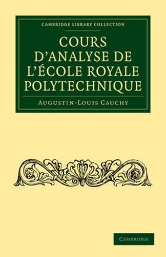 Cours d'analyse de l'Ecole Royale Polytechnique