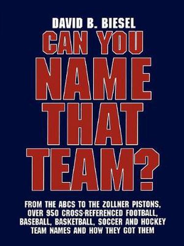 Cover image for Can You Name that Team?: A Guide to Professional Baseball, Football, Soccer, Hockey, and Basketball Teams and Leagues