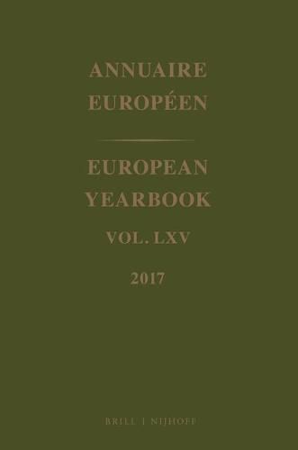 European Yearbook / Annuaire Europeen, Volume 65 (2017)