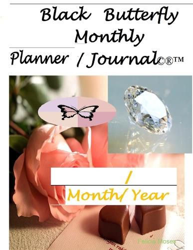 Cover image for Black Butterfly Monthly Planner Journal