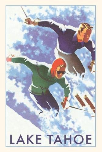 Cover image for Vintage Journal California Skiers at Lake Tahoe Travel Poster