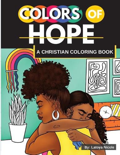 Cover image for Colors of Hope: A Christian Coloring Book Inspirational Quotes Black Women, Brown Women