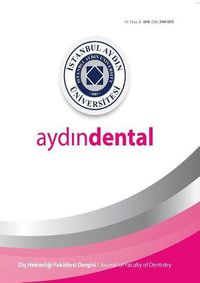 Cover image for Istanbul Aydin University Journal of the Faculty of Dentistry: Year 1 N.1