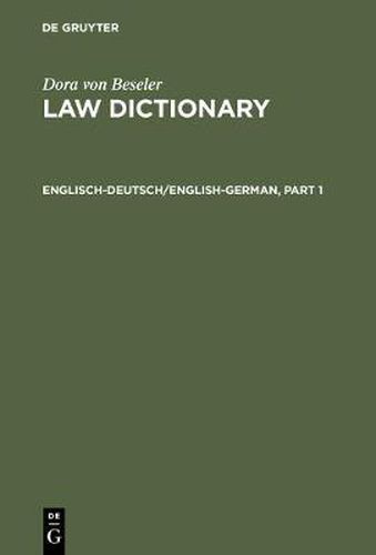 Cover image for Englisch-Deutsch/English-German