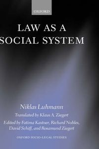 Cover image for Law as a Social System