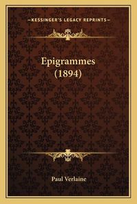 Cover image for Epigrammes (1894)