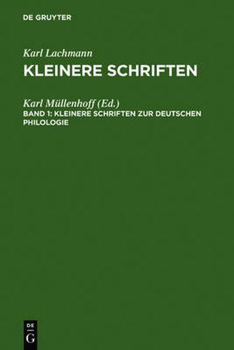 Cover image for Kleinere Schriften Zur Deutschen Philologie