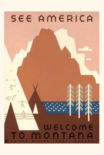 Cover image for Vintage Journal See America, Montana Travel Poster