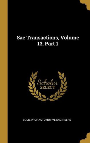 Cover image for Sae Transactions, Volume 13, Part 1
