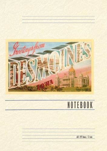 Cover image for Vintage Lined Notebook Greetings from Des Moines